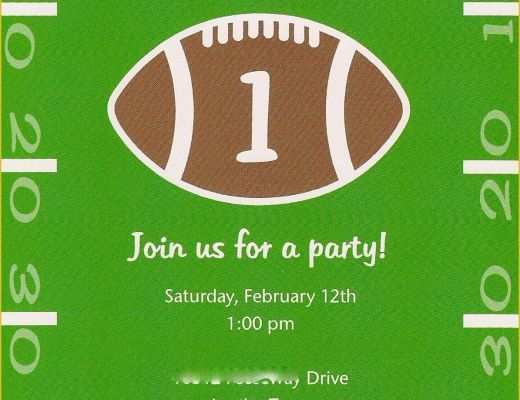 Football Birthday Party Invitation Templates Free Of Birthday Party Football theme