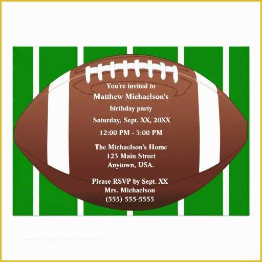 Football Birthday Party Invitation Templates Free Of Football Birthday Invitation Templates