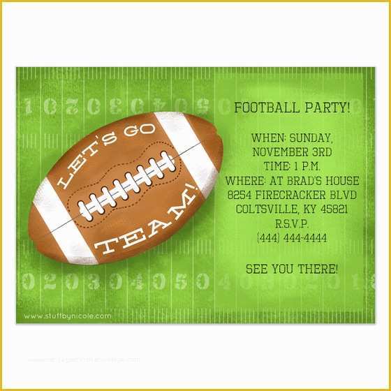 Football Birthday Party Invitation Templates Free Of Football Invitation Template Invitation Template