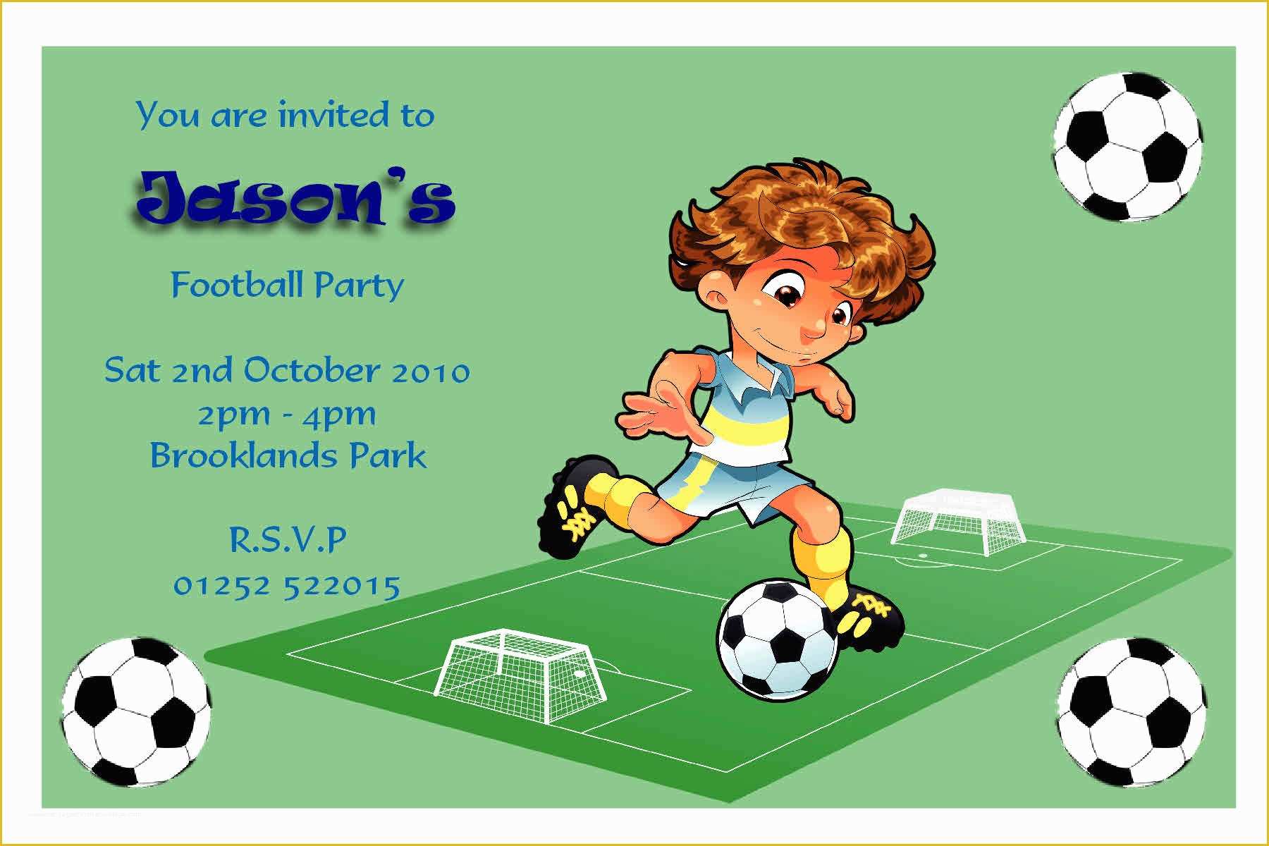 Football Birthday Party Invitation Templates Free Of Football Invitations Printable
