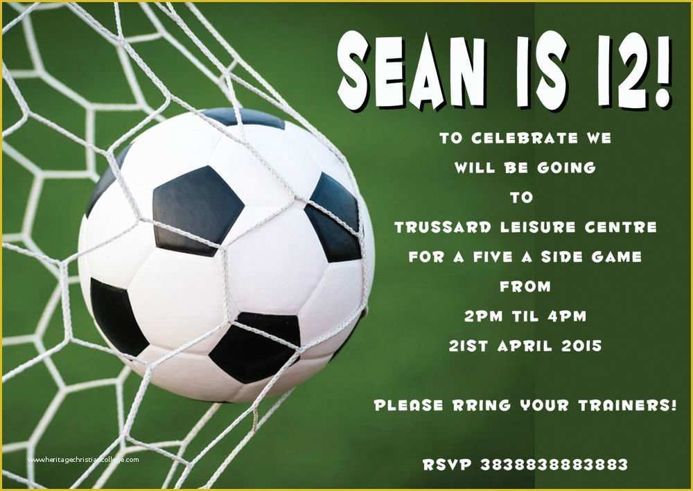 Football Birthday Party Invitation Templates Free Of Football Invitations Printable