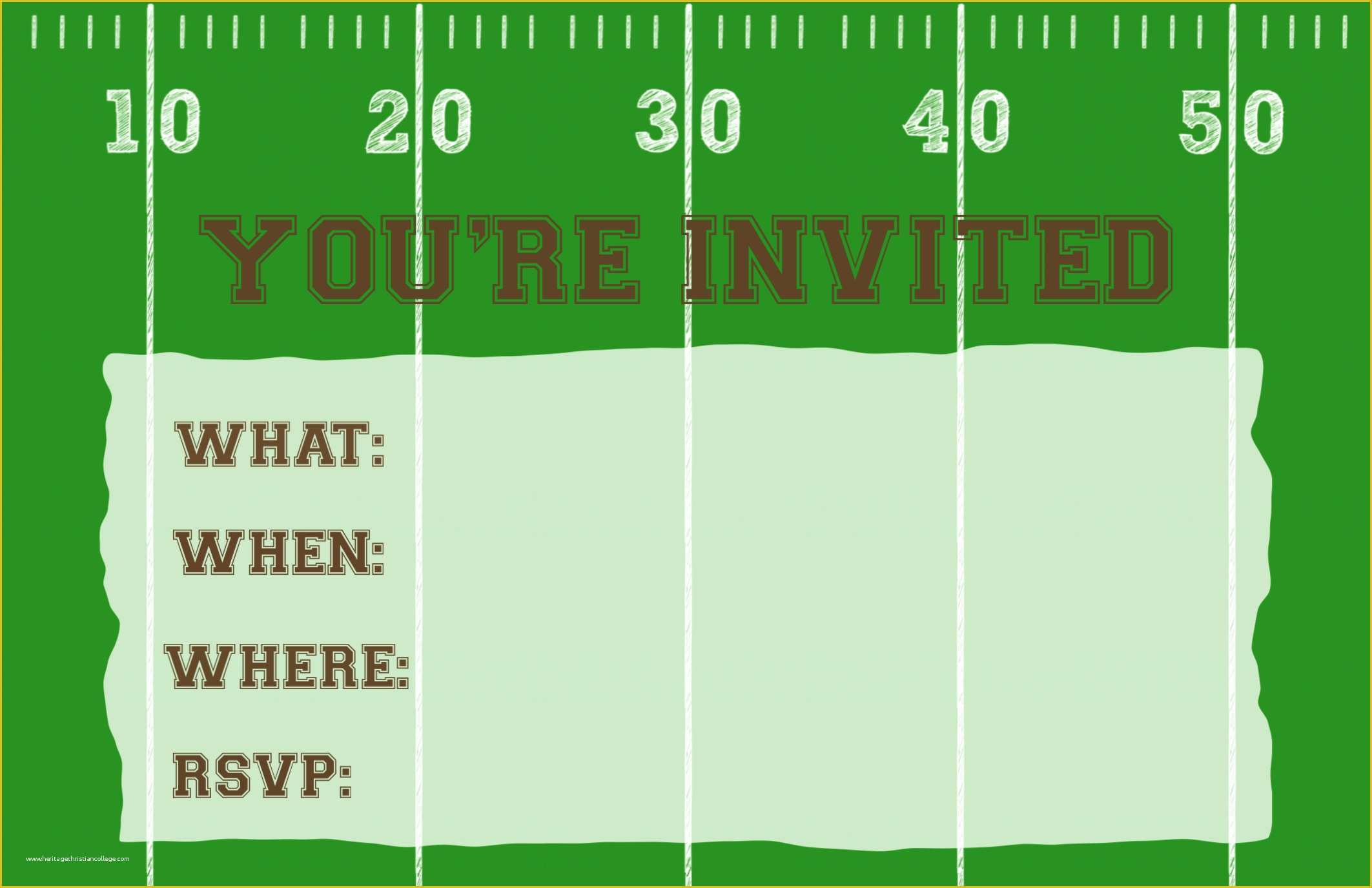 Football Birthday Party Invitation Templates Free Of Football Party Invitation Template Free Printable