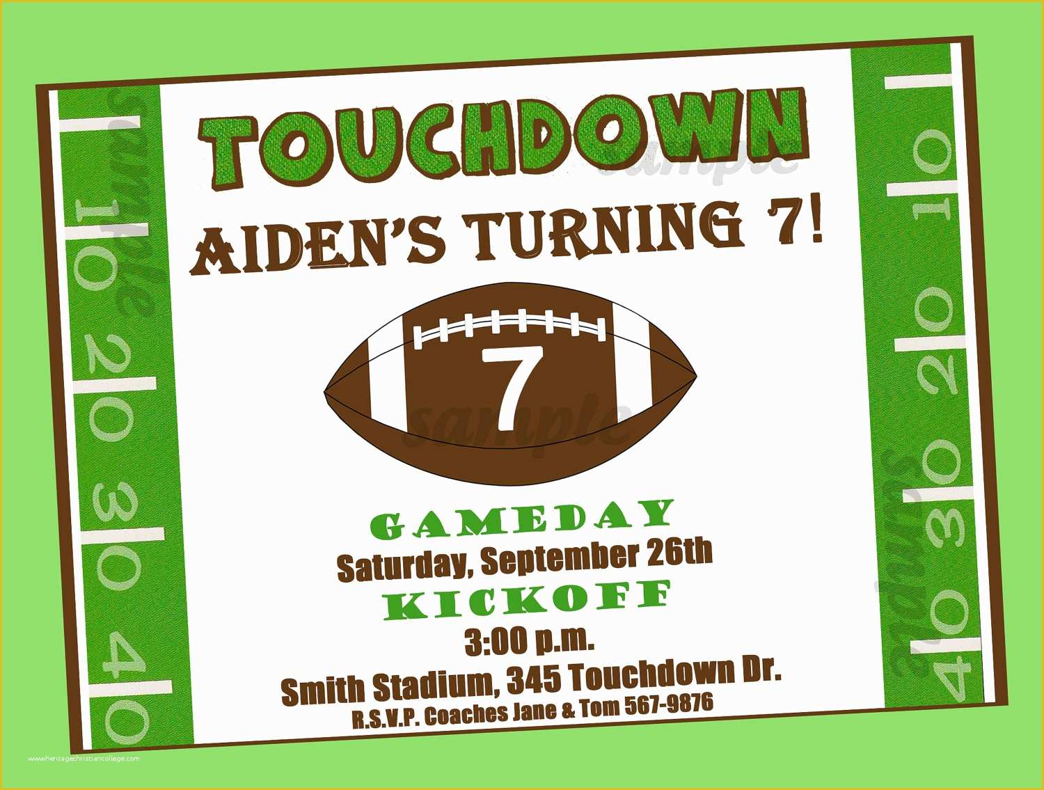 Football Ticket Invitation Template Free Of Free Football Birthday Invitations