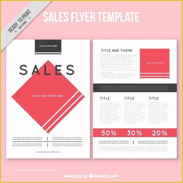 For Sale Flyer Template Free Download Of Abstract Sales Flyer Template Vector