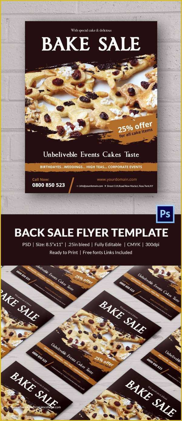 For Sale Flyer Template Free Download Of Bake Sale Flyer Template 24 Free Psd Indesign Ai