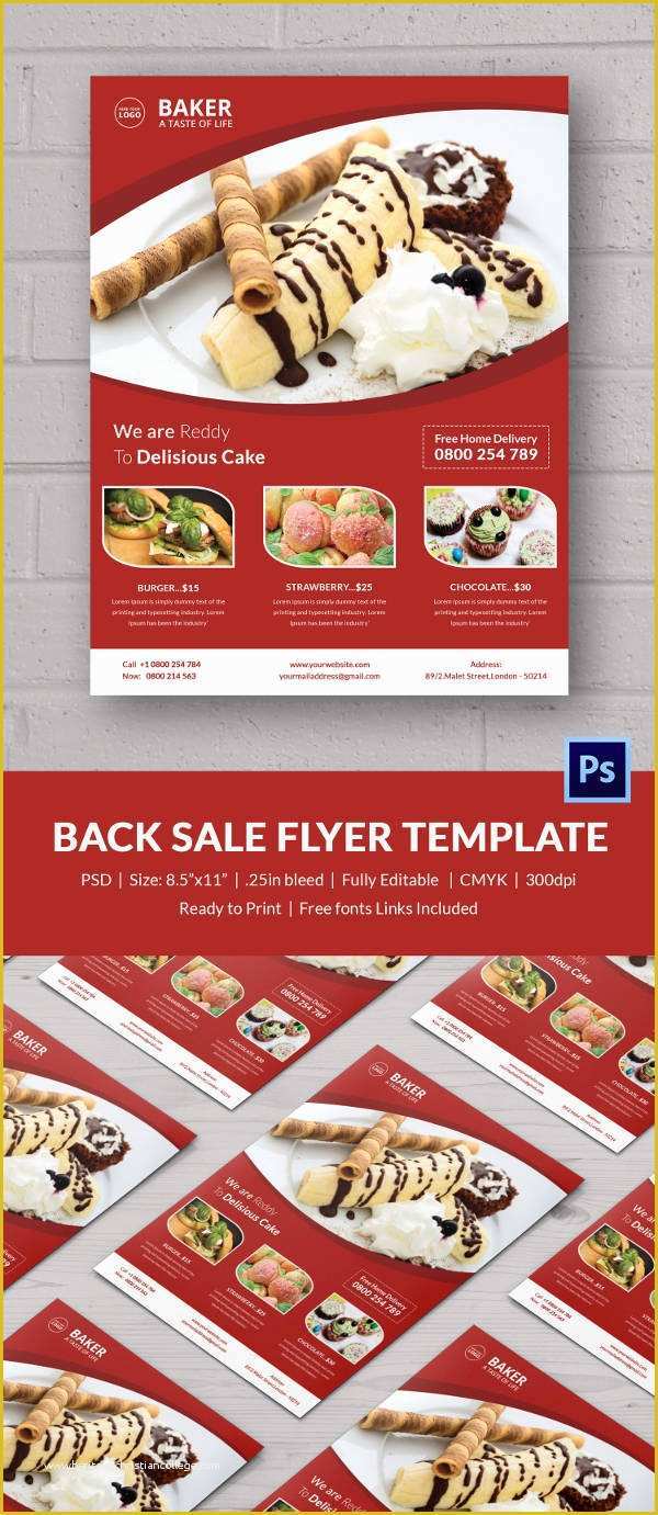 For Sale Flyer Template Free Download Of Bake Sale Flyer Template 34 Free Psd Indesign Ai