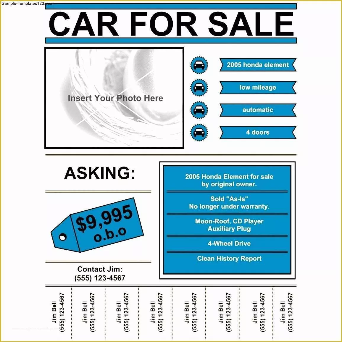 For Sale Flyer Template Free Download Of Car for Sale Flyer Template Free Printable Timesheets for