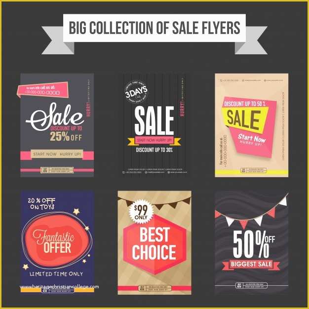 For Sale Flyer Template Free Download Of Sale Flyers Templates and Banners Collection Vector