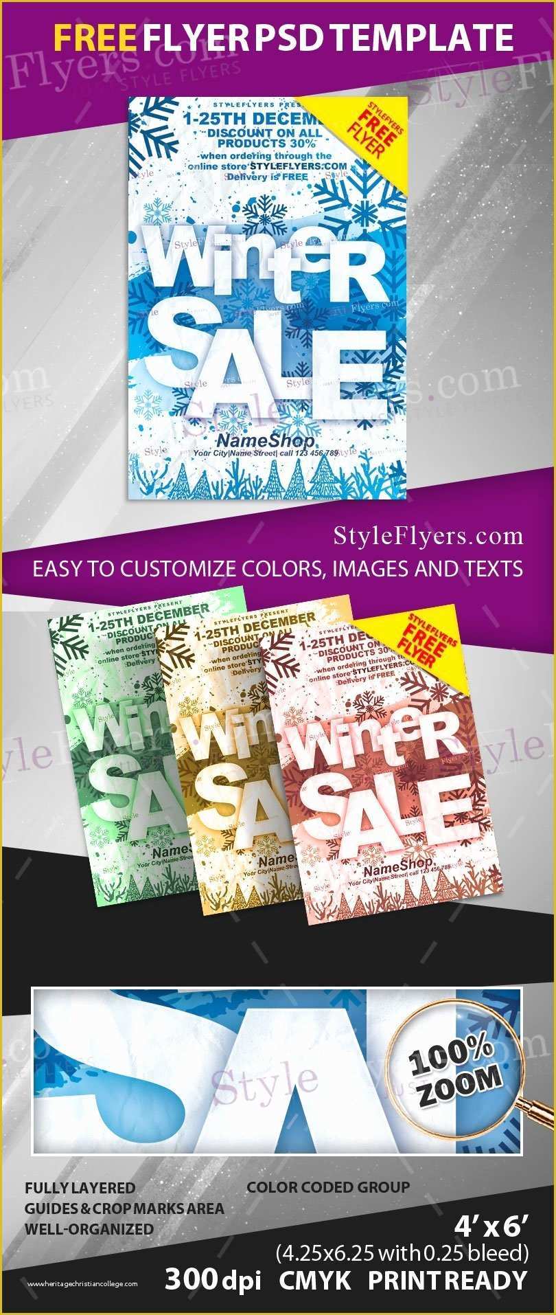 For Sale Flyer Template Free Download Of Winter Sale Free Psd Flyer Template Free Download