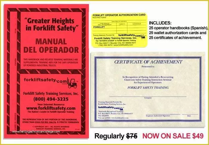 Forklift Certification Wallet Card Template Free Of Osha Pliant forklift Training and Operator