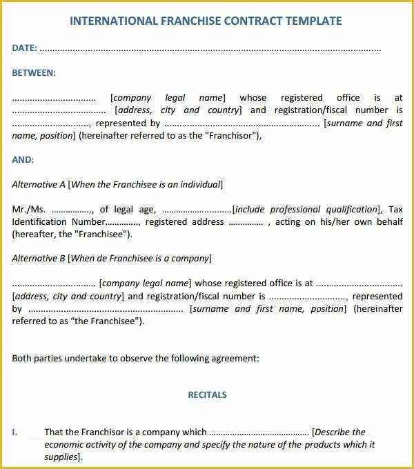 Franchise Agreement Template Free Download Of Franchise Agreement 7 Download Free Documents In Pdf Word