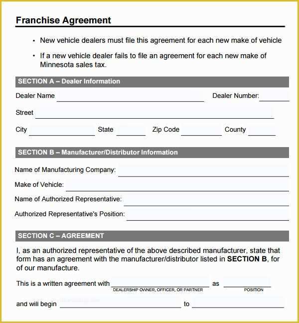 Franchise Agreement Template Free Download Of Franchise Agreement 7 Download Free Documents In Pdf Word