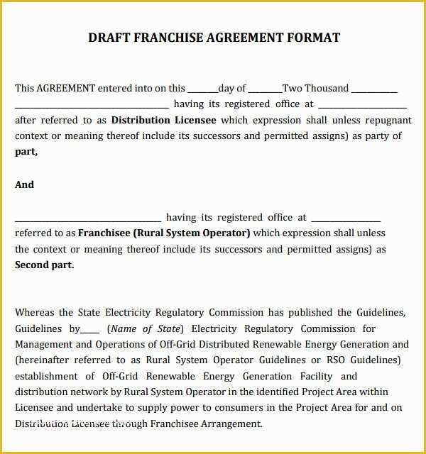 Franchise Agreement Template Free Download Of Franchise Agreement 7 Download Free Documents In Pdf Word