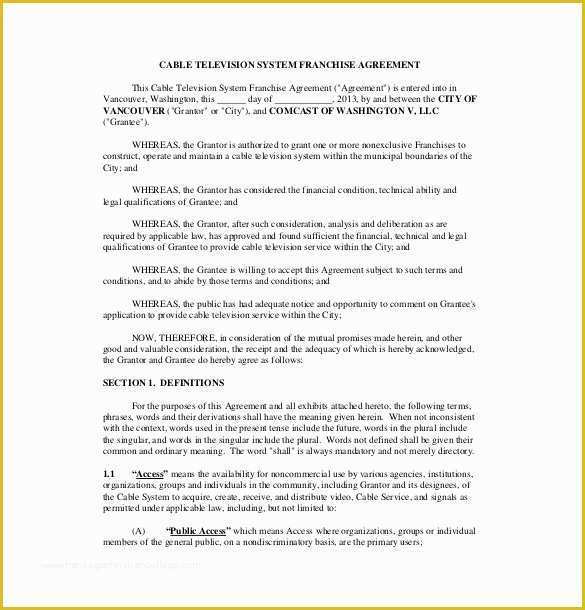 Franchise Agreement Template Free Download Of Franchise Agreement Template – 16 Free Word Pdf