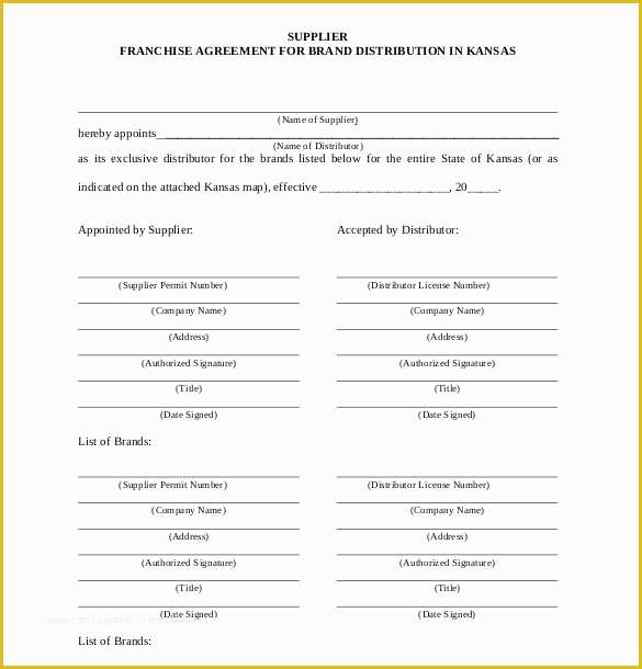 Franchise Agreement Template Free Download Of Franchise Agreement Template – 16 Free Word Pdf