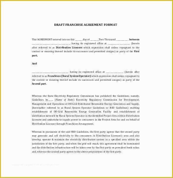 Franchise Agreement Template Free Download Of Franchise Agreement Template Free Templates Sample Example