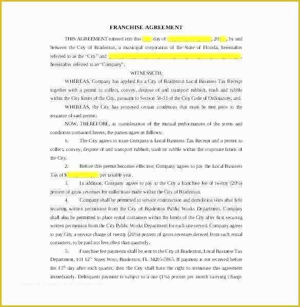 Franchise Agreement Template Free Download Of Franchise Contract Template Free Franchise Agreement
