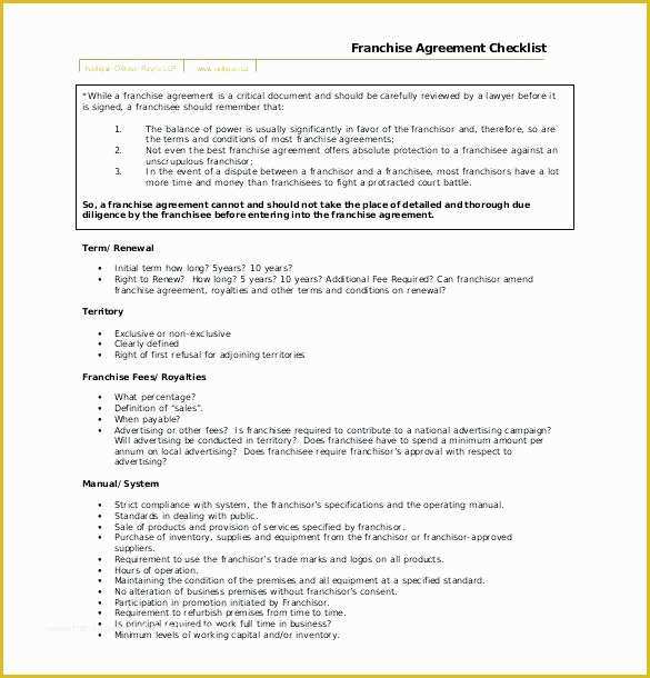 Franchise Agreement Template Free Download Of Franchise Contract Template Free – Hafer