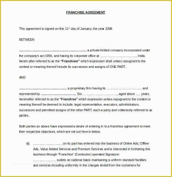 Franchise Agreement Template Free Download Of Full Size Medium Template Resume Example Free
