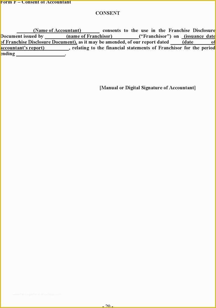 Franchise Disclosure Document Template Free Of Franchise Disclosure Document 1