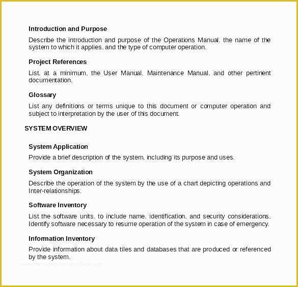 Franchise Operations Manual Template Free Download Of Operations Manual Template Free