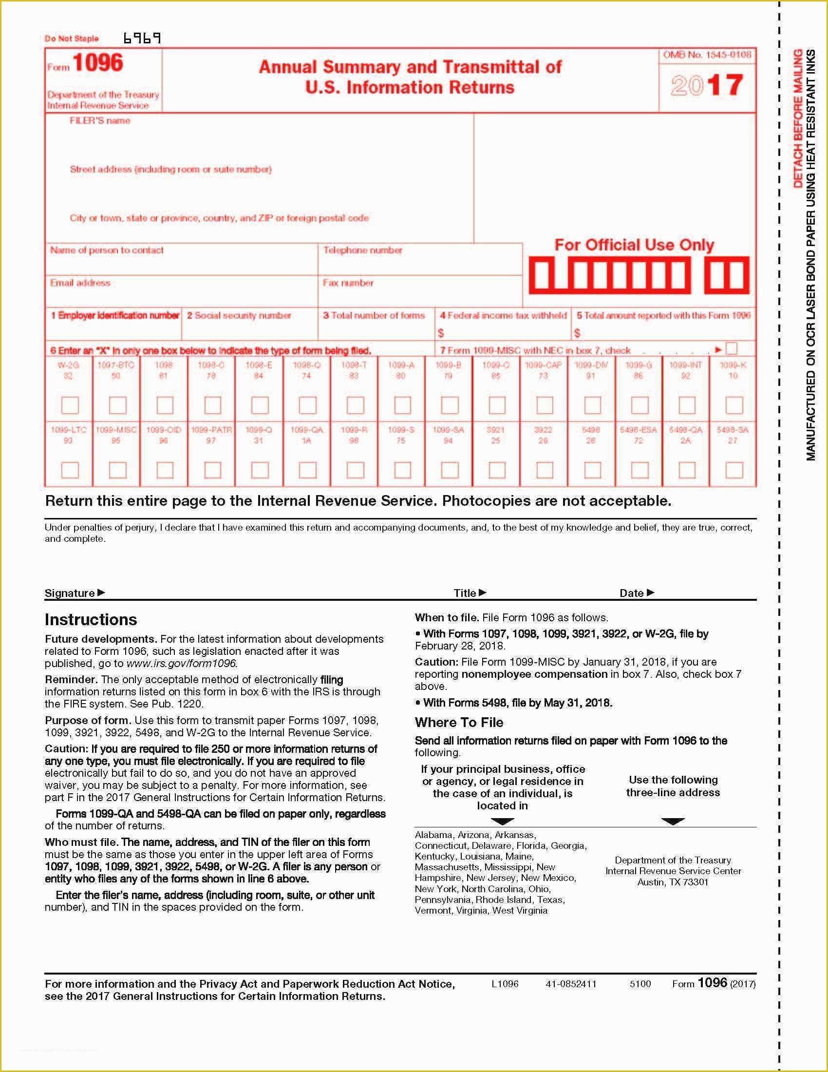 62 Free 1099 Misc Template Word