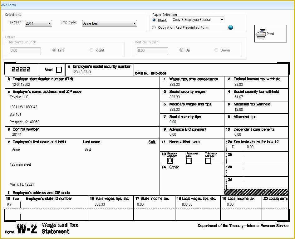 Free 2016 W2 Template Of New Easy to Use Ezaccounting software for Small Businesses