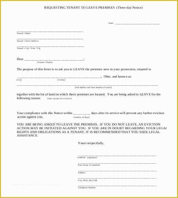 Free 3 Day Notice Template Of 38 Eviction Notice Templates Pdf Google Docs Ms Word