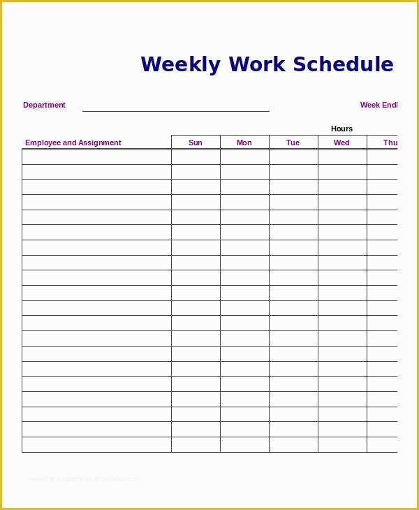 Free 3 Week Look Ahead Schedule Template Of 2 Week Schedule Template Excel