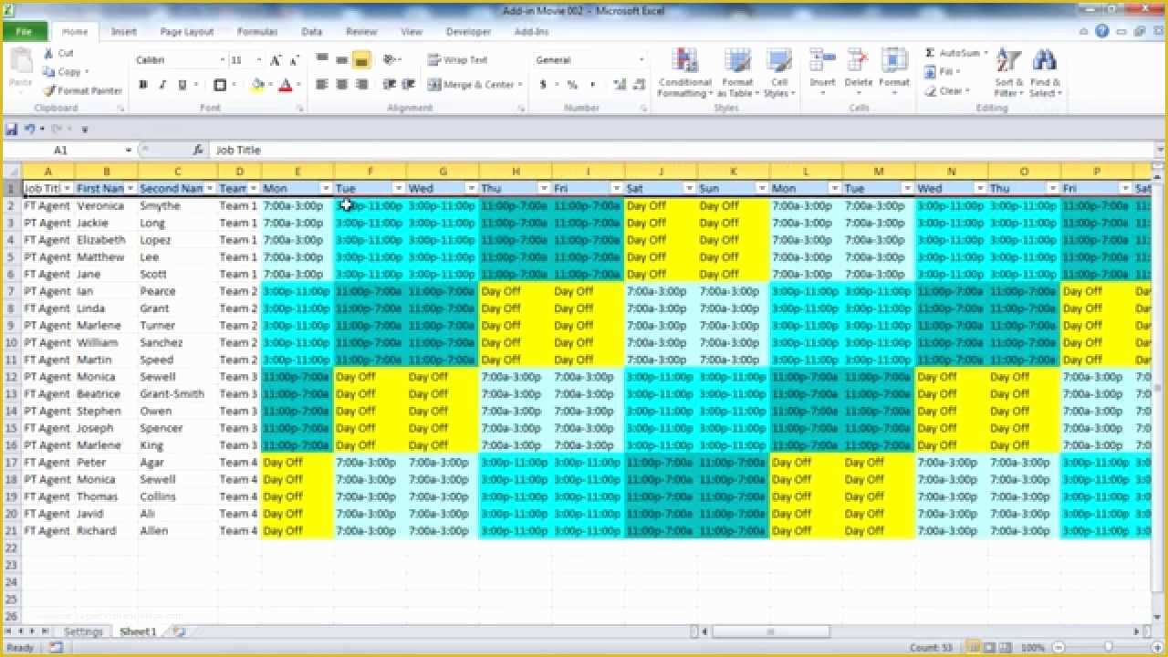 Free 3 Week Look Ahead Schedule Template Of Creating Your Employee Schedule In Excel