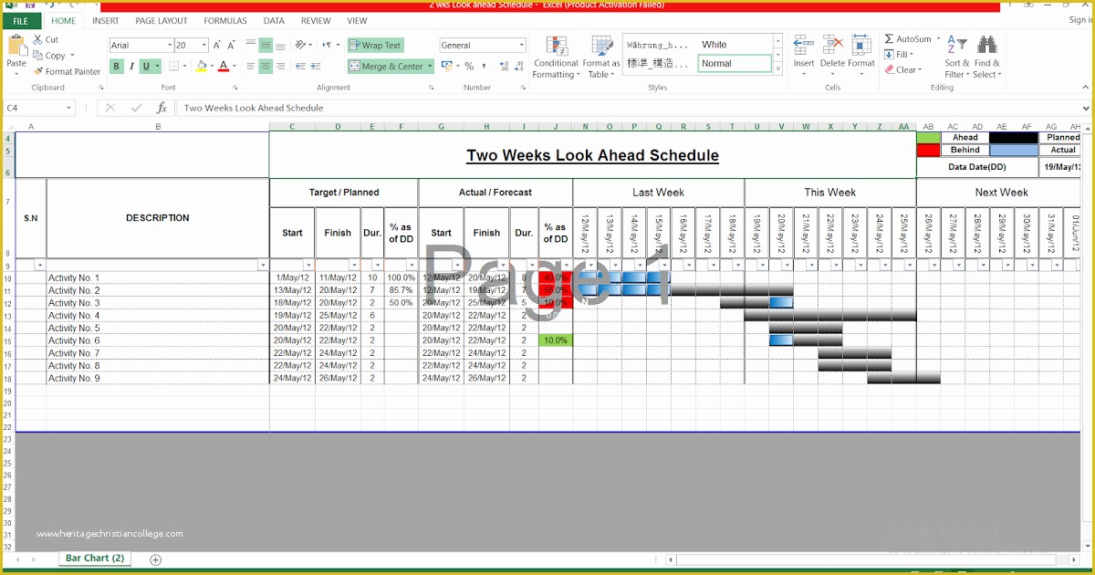 Free 3 Week Look Ahead Schedule Template Of Download Two Week Look Ahead Schedule Template