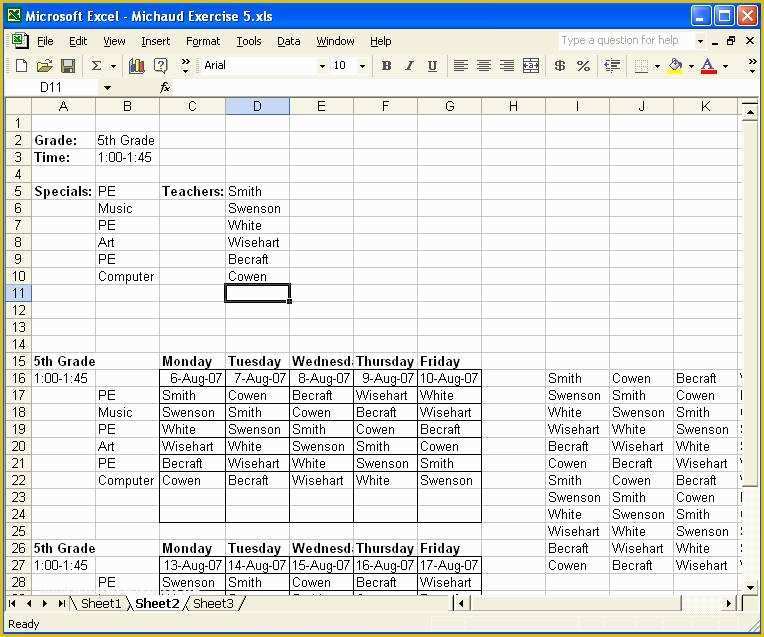 Free 3 Week Look Ahead Schedule Template Of Two Week Schedule Template Excel