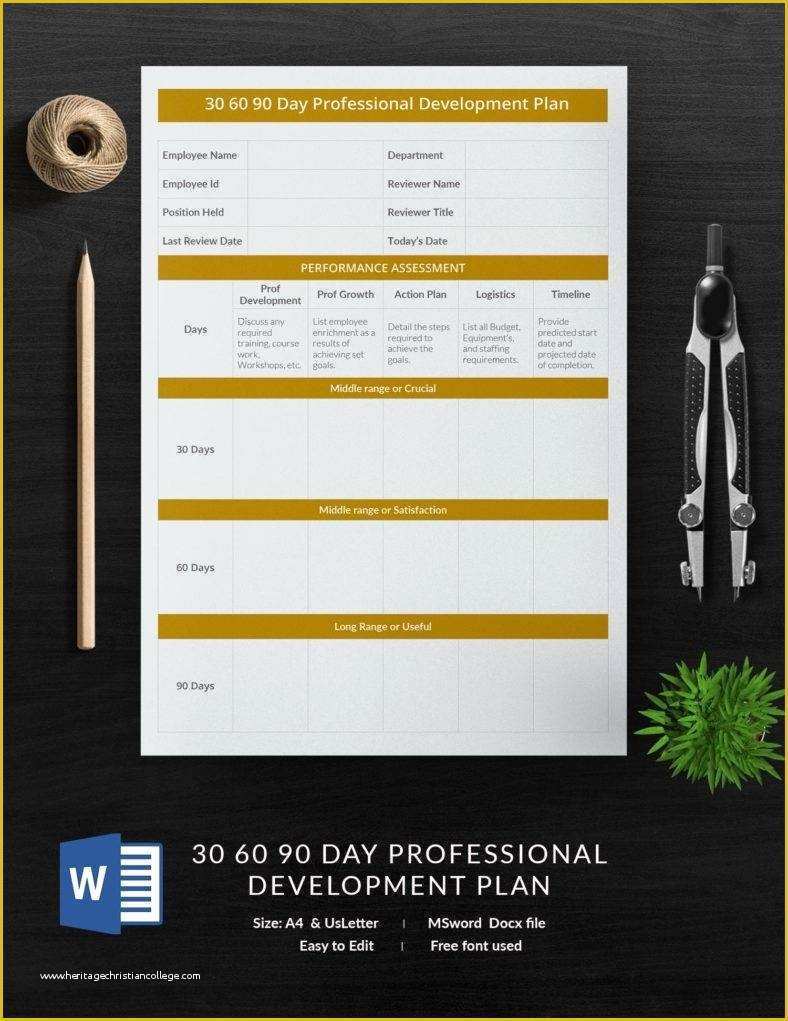 Free 30 60 90 Day Plan Template Word Of 12 Free 30 60 90 Day Plan Templates In Word