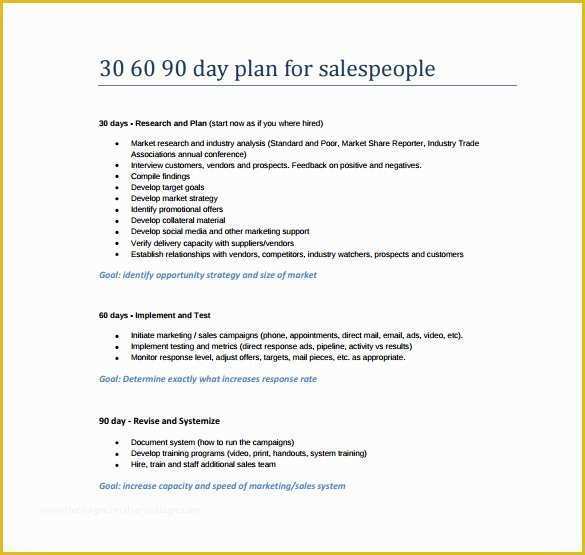 Free 30 60 90 Day Plan Template Word Of 14 Sample 30 60 90 Day Plan Templates Word Pdf