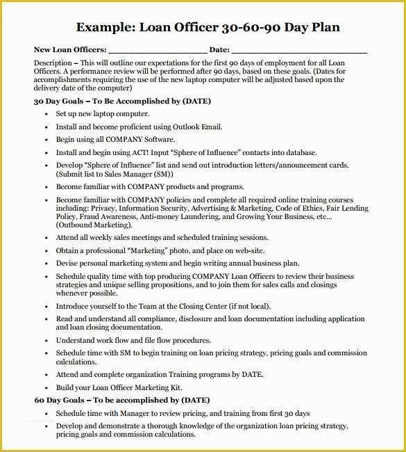 Free 30 60 90 Day Plan Template Word Of Sample 90 Day Plan 14 Documents In Pdf Word