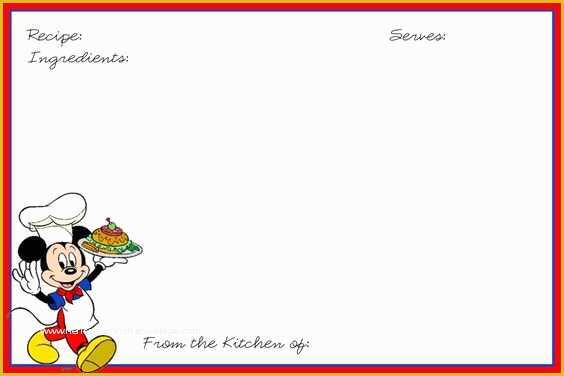 Free 4x6 Blank Postcard Template Of 4x6 Recipe Card Template Disney Recipe Cards