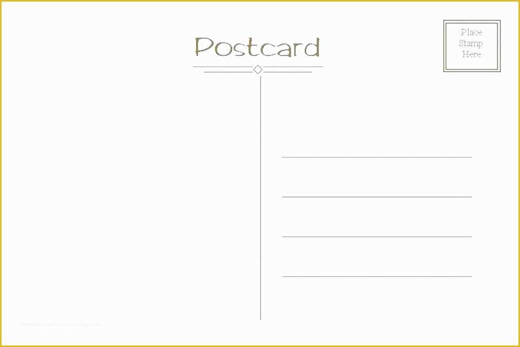 Free 4x6 Blank Postcard Template Of Free Blank Postcard Template Plain Postcard Template Free
