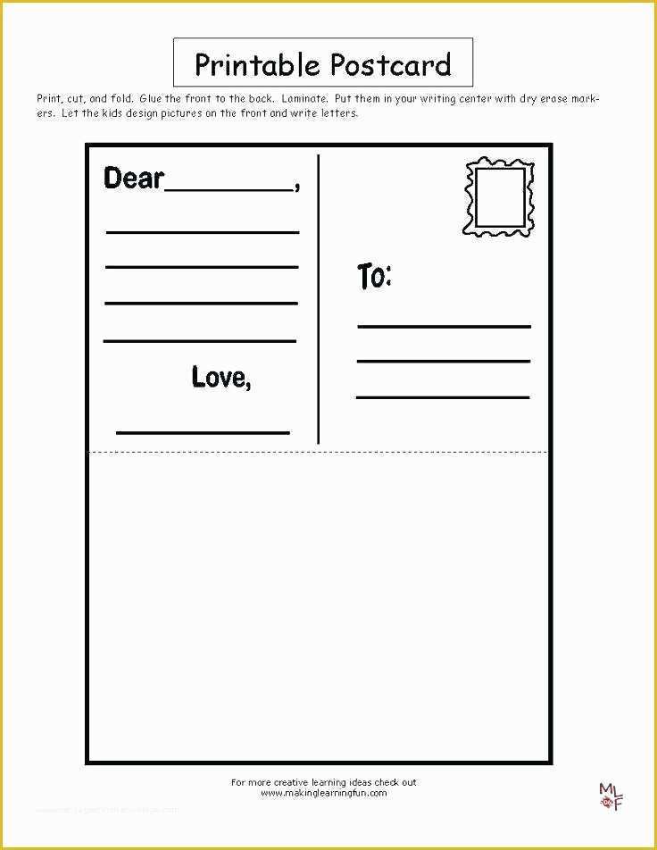 Free 4x6 Blank Postcard Template Of Free Printable 4×6 Postcard Template 4 X 6 Blank