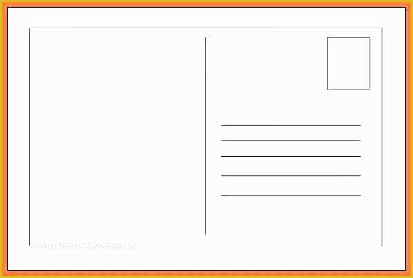 Free 4x6 Blank Postcard Template Of Free Printable 4×6 Postcard Template Blank Vector format