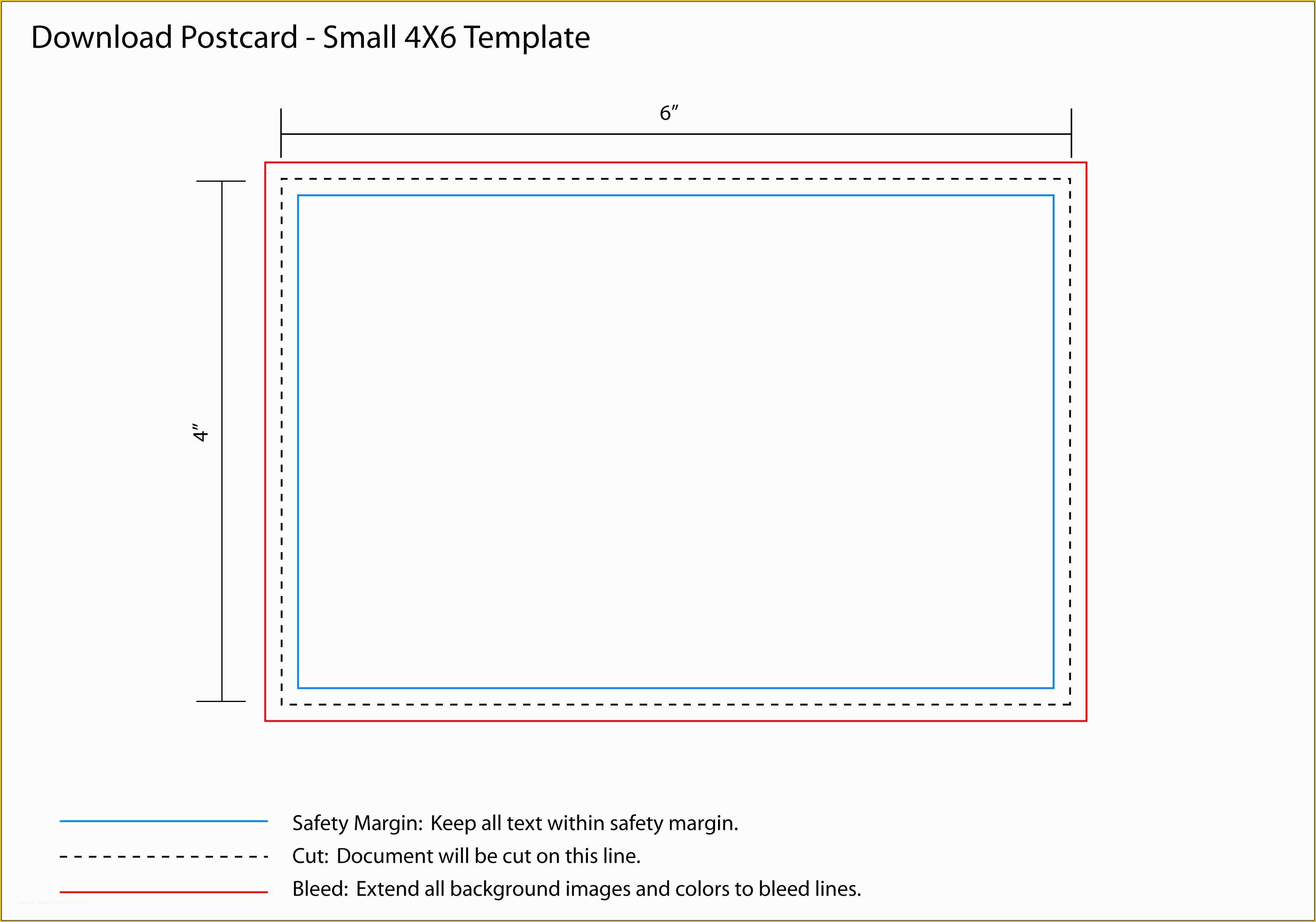 Free 4x6 Blank Postcard Template Of Small Postcard 4x6 Frompo