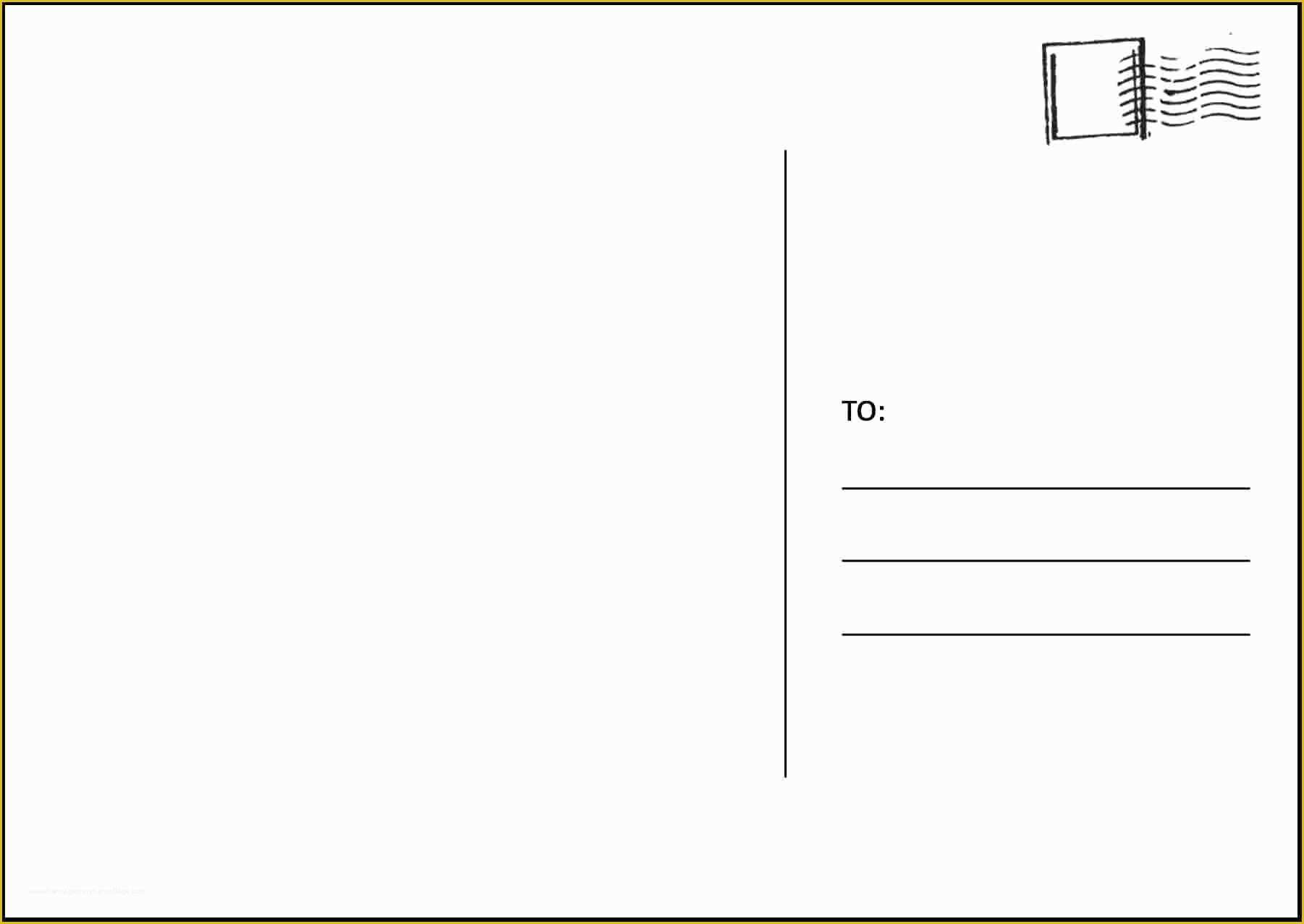 Back Of Postcard Template