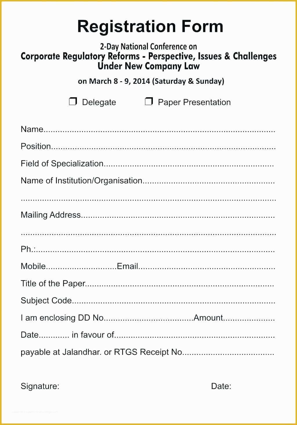 Free 5k Registration form Template Of Registration forms Template Free Useful 5k Registration