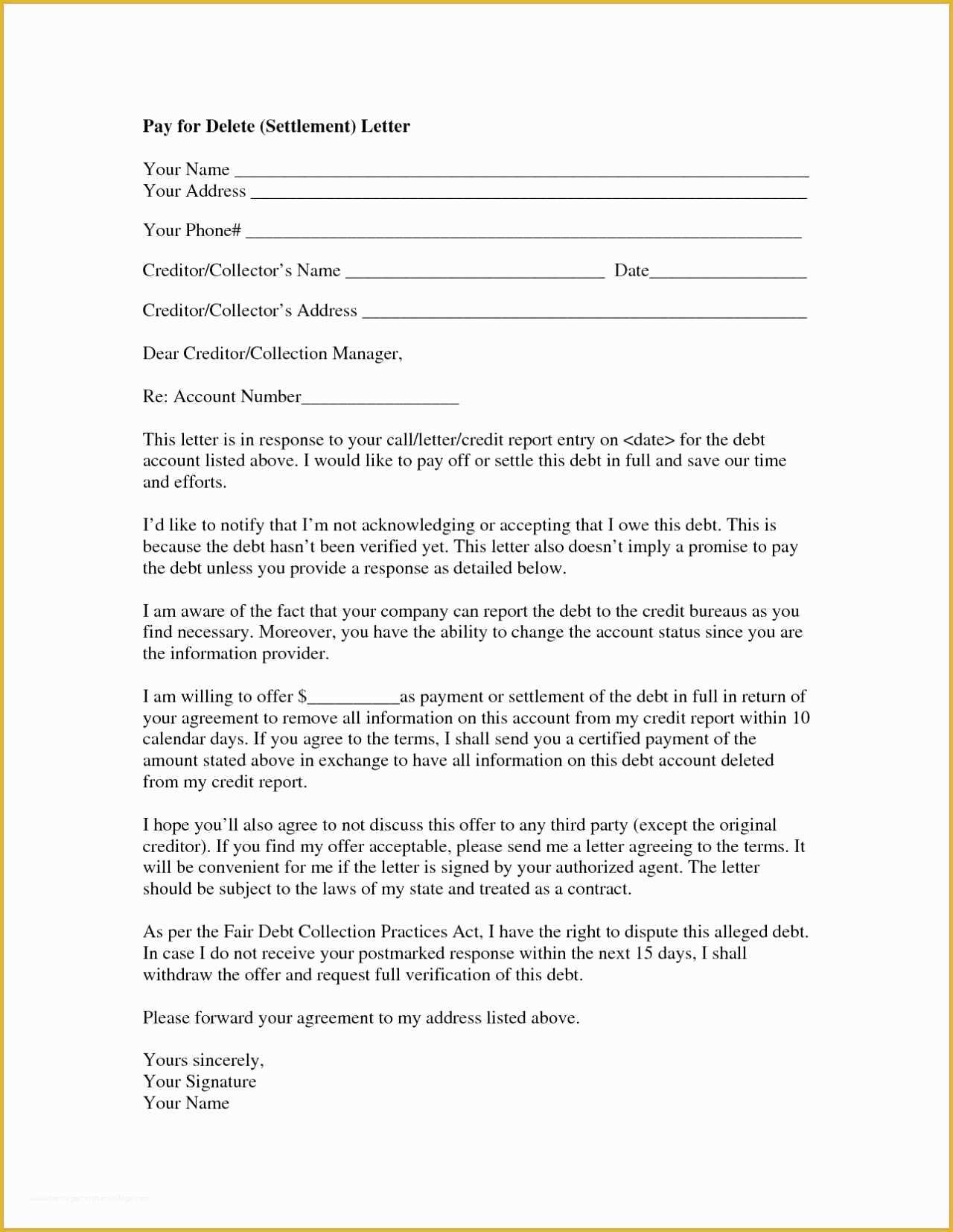 609 Dispute Letter Template Free