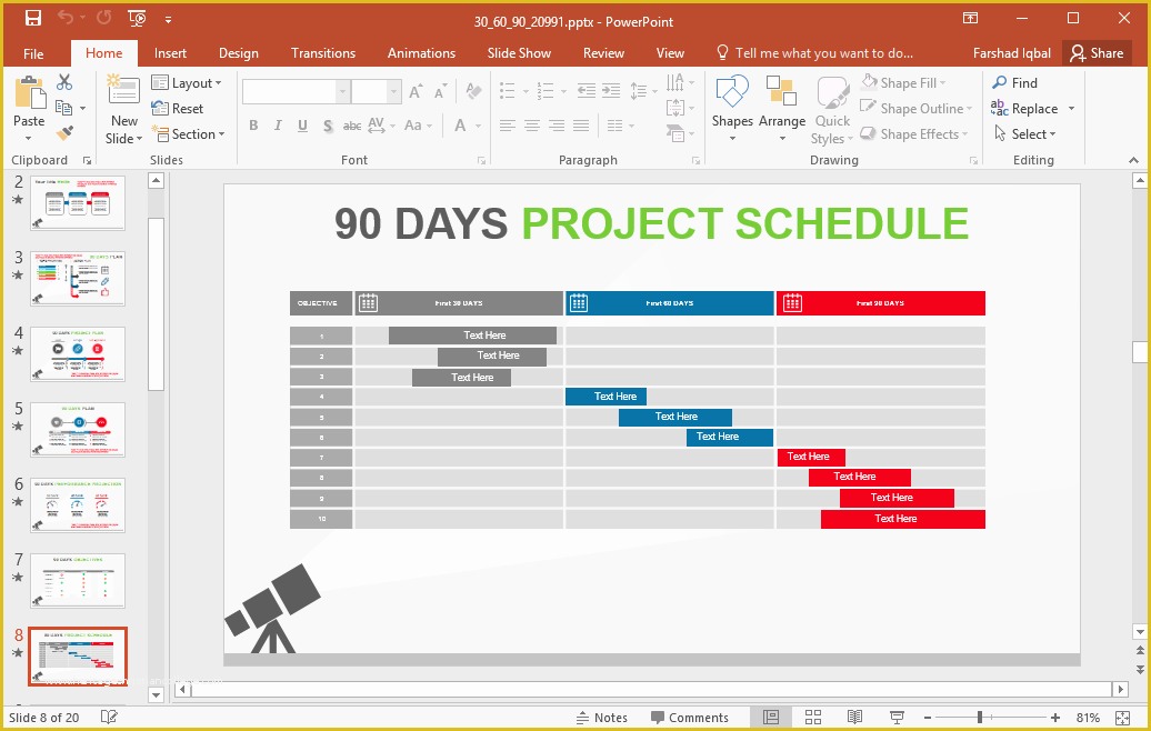 Free 90 Day Plan Template Powerpoint Of 5 Best 90 Day Plan Templates for Powerpoint