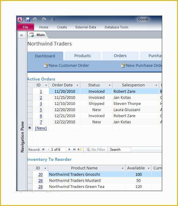 Access Database Templates For Small Business