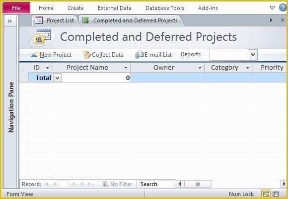 Free Access Database Templates Of Free Project Management Template for Access