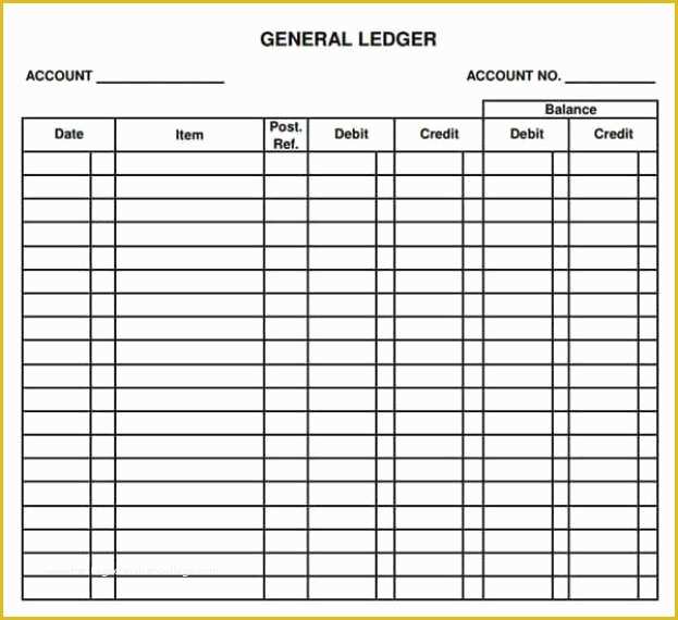 Free Accounting General Ledger Template Of 12 Excel General Ledger Templates Excel Templates