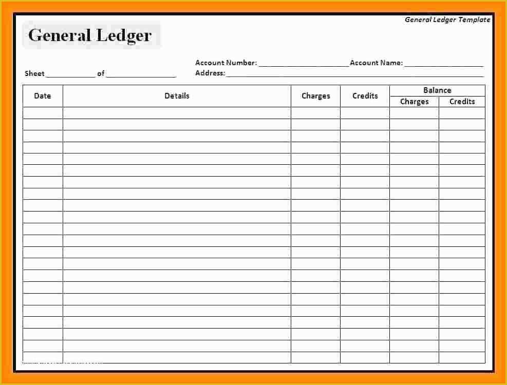 Free Accounting General Ledger Template Of 5 Accounts Ledger Template