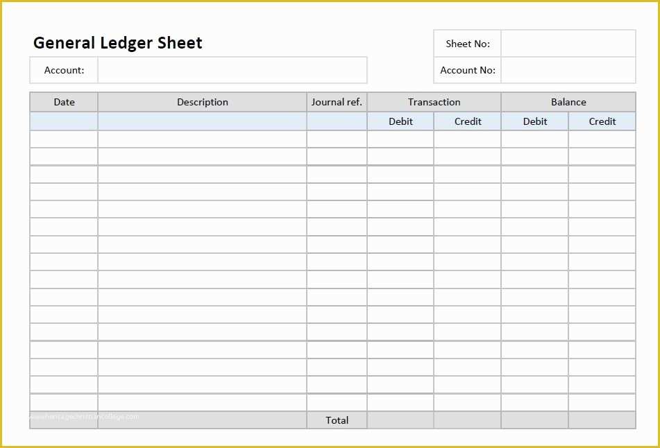 Free Accounting General Ledger Template Of A Beginner S Guide to General Ledgers