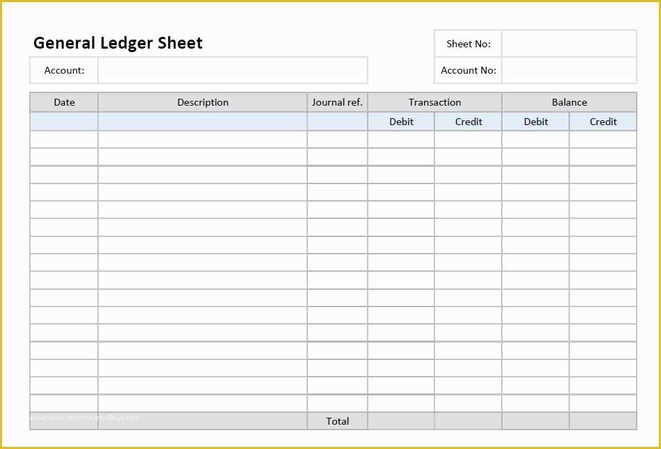 Free Accounting General Ledger Template Of 5 Accounts Ledger Template 